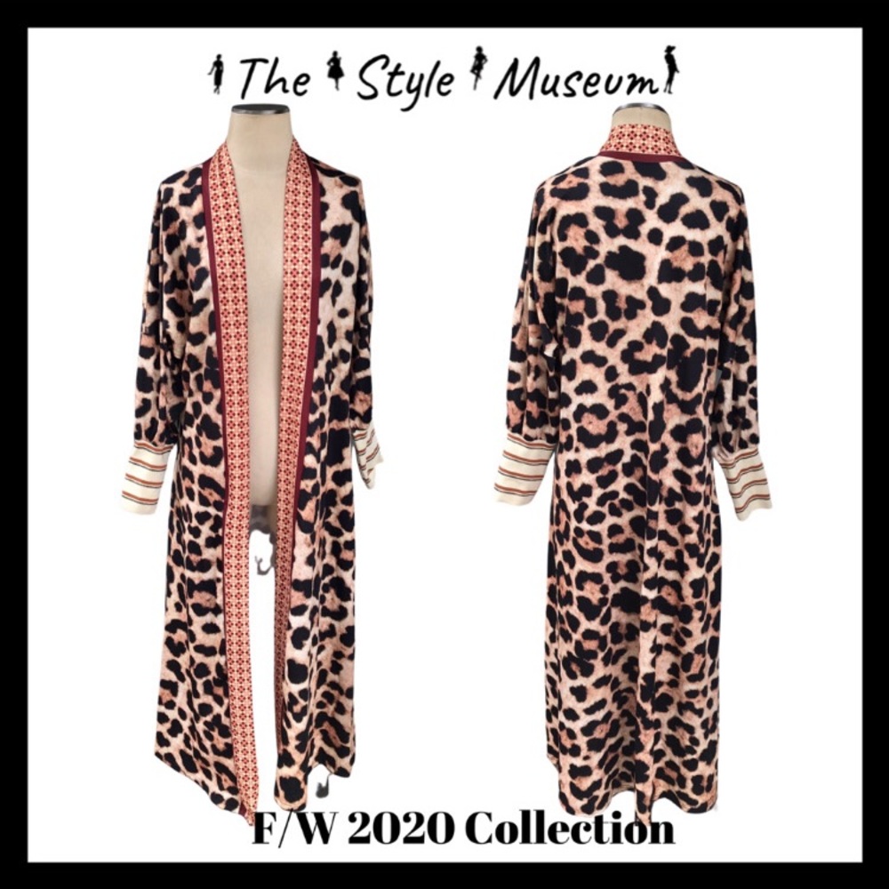 Leopard Print Maxi Duster Dress